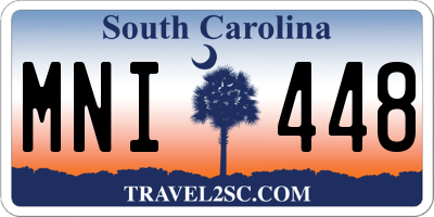 SC license plate MNI448