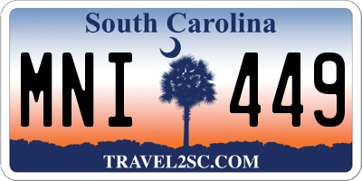 SC license plate MNI449