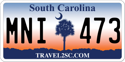 SC license plate MNI473