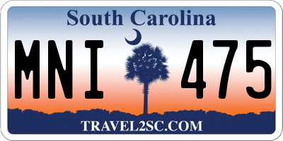 SC license plate MNI475