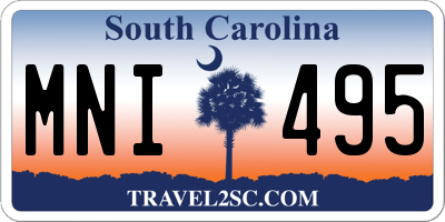 SC license plate MNI495
