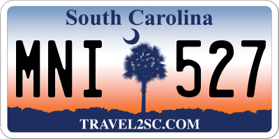 SC license plate MNI527