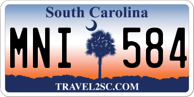 SC license plate MNI584