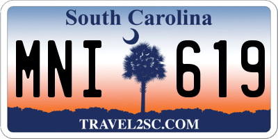 SC license plate MNI619