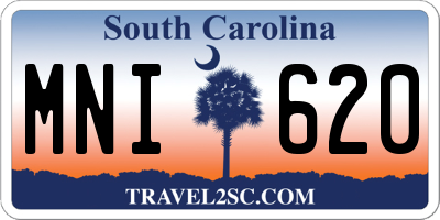 SC license plate MNI620