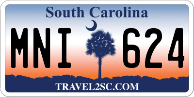 SC license plate MNI624