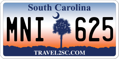 SC license plate MNI625