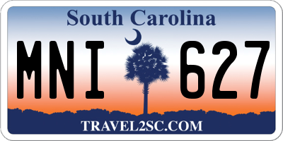 SC license plate MNI627