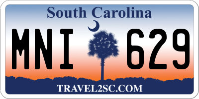 SC license plate MNI629
