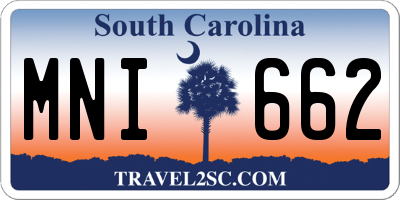 SC license plate MNI662