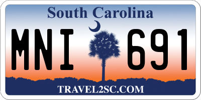 SC license plate MNI691