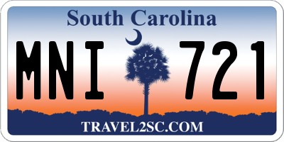 SC license plate MNI721
