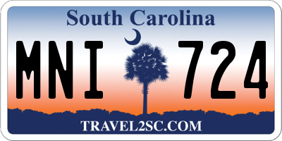 SC license plate MNI724
