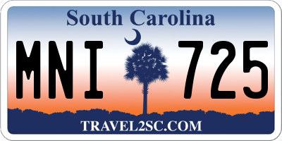 SC license plate MNI725