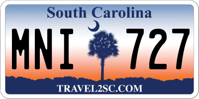 SC license plate MNI727