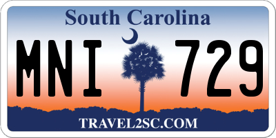 SC license plate MNI729