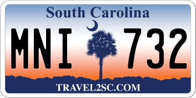 SC license plate MNI732