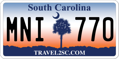 SC license plate MNI770