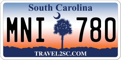 SC license plate MNI780