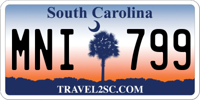 SC license plate MNI799