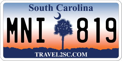 SC license plate MNI819