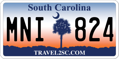 SC license plate MNI824