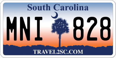 SC license plate MNI828