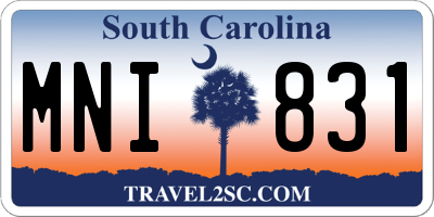 SC license plate MNI831