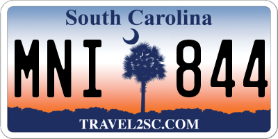SC license plate MNI844