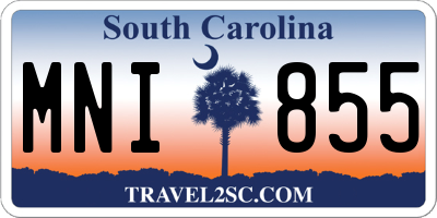 SC license plate MNI855