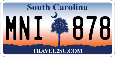 SC license plate MNI878