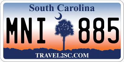 SC license plate MNI885