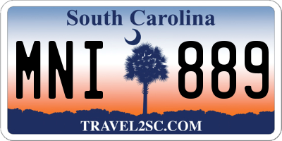 SC license plate MNI889