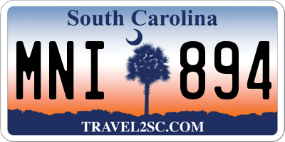 SC license plate MNI894