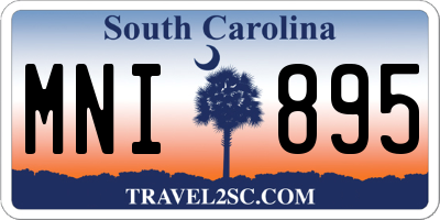 SC license plate MNI895