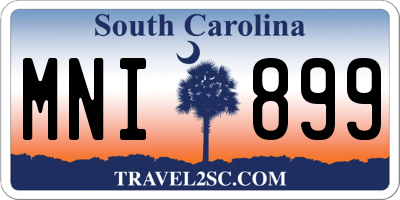SC license plate MNI899