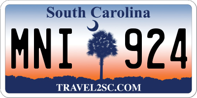 SC license plate MNI924