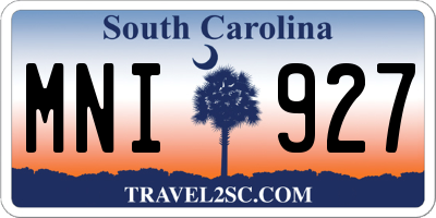 SC license plate MNI927
