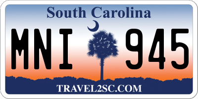 SC license plate MNI945