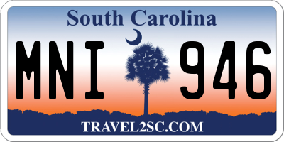 SC license plate MNI946