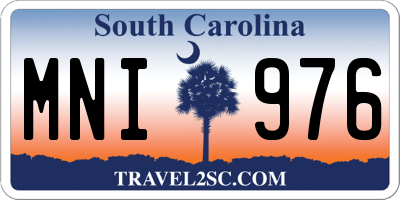 SC license plate MNI976