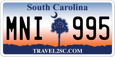 SC license plate MNI995