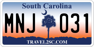 SC license plate MNJ031
