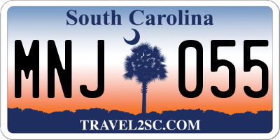 SC license plate MNJ055