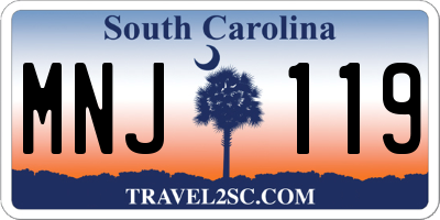 SC license plate MNJ119