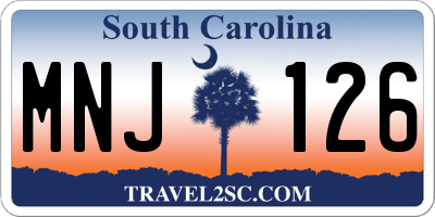 SC license plate MNJ126