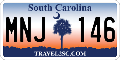 SC license plate MNJ146