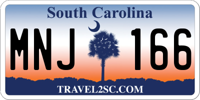 SC license plate MNJ166
