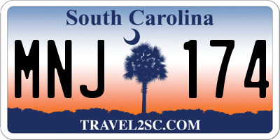 SC license plate MNJ174