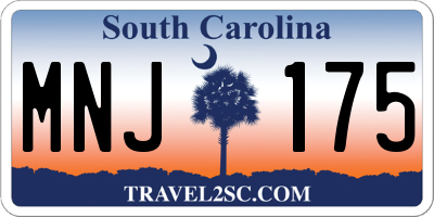 SC license plate MNJ175